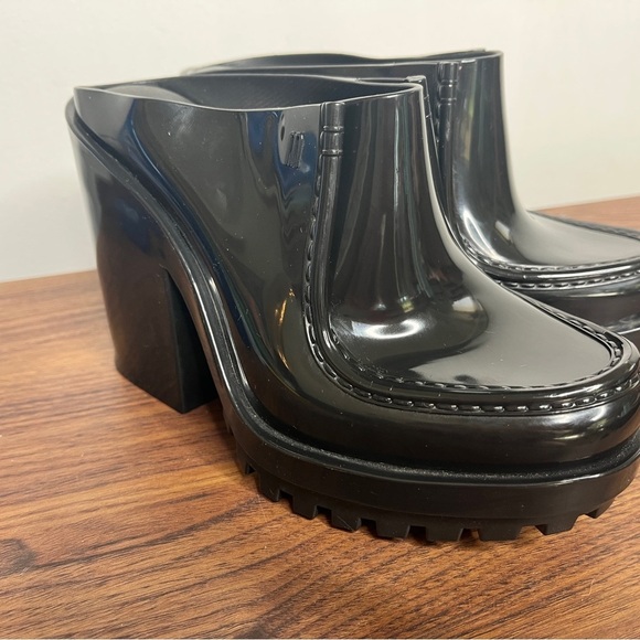 MELISSA PANAPANA MULE Black 90s Platform Office Siren Rachel Green size 5 - Picture 8 of 15